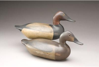 Canvasback Pair by John “Daddy” Holly (1819-1892) or James T.  Holly (1855-1935), Havre de Grace, MD, c.  1885 ($155,250)